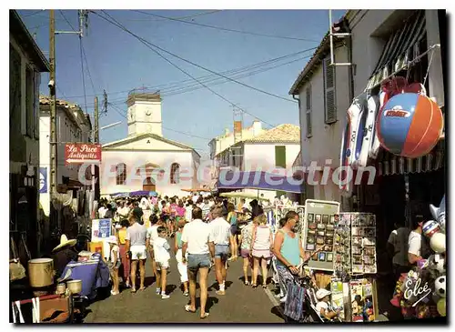 Cartes postales moderne Ile De Re La Blanche Le Bois Plage rue principale et �glise