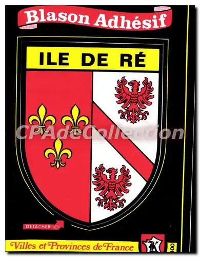 Cartes postales moderne Ile De Re Blason Adh�sif