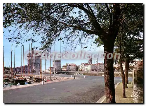 Moderne Karte La Rochelle Un Coin Du Port Et Les 3 Tours