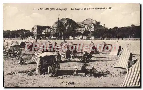 Cartes postales Royan La Plage Et Le Casino Municipal