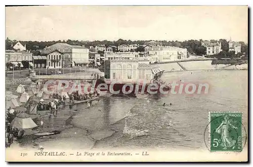 Cartes postales Pontaillac La Plage Et La Restauration