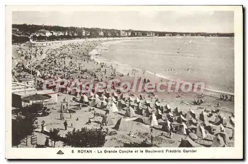 Cartes postales Royan La Grande Conche Et Le Boulevard Frederic Garnier