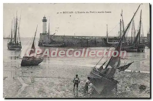 Cartes postales Royan L'Entree Du Port A Maree Basse