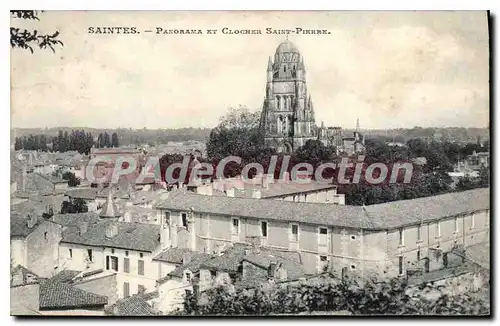 Cartes postales Saintes Panorama Et Clocher Saint Pierre