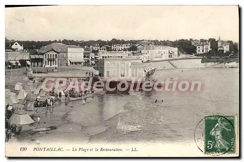 Cartes postales Pontaillac La Plage Et La Restauration