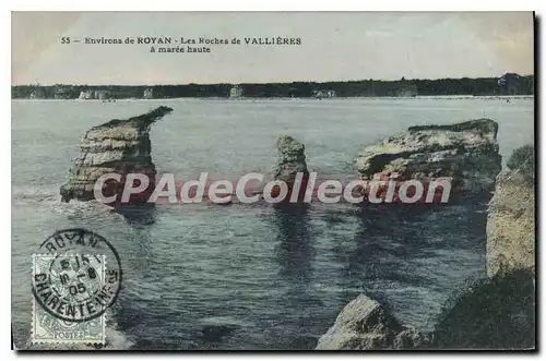 Cartes postales Royan Les Roches De Vallieres A Maree Haute