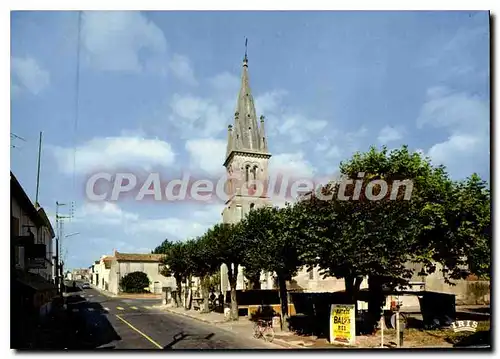 Moderne Karte Les Mathes La Rue Principale Et I'Eglise