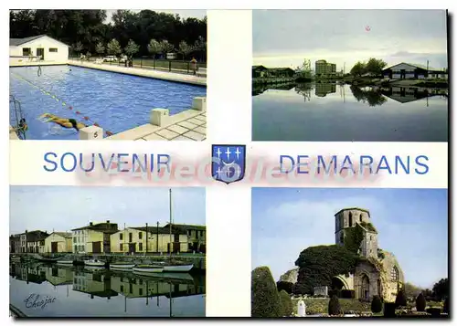 Cartes postales moderne Marans La Piscine Le Port L'Eglise