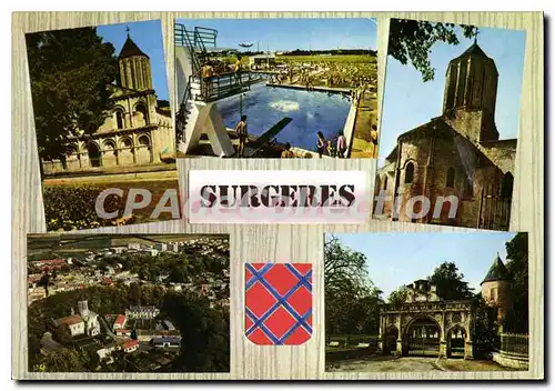 Cartes postales moderne Surgeres Eglise Notre Dame La Piscine Eglise Notre Dame