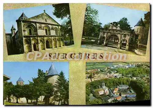 Cartes postales moderne Surgeres L'Eglise Romane Porte Renaissance Le Chateau Vue Generale