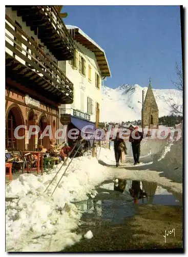 Moderne Karte Auron Un Coin Du Village En Hiver