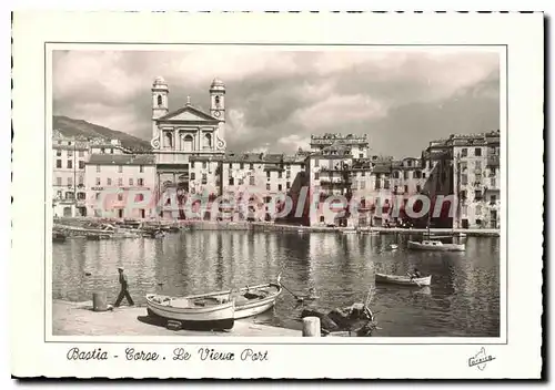 Cartes postales moderne Bastia Corse Le Vieux Port �glise saint jean