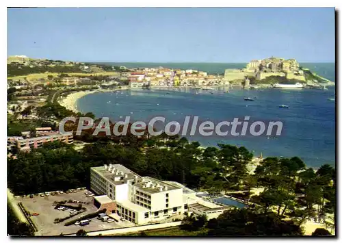 Moderne Karte Calvi Vue d'Ensemble De La Station Touristique hotel palm beach