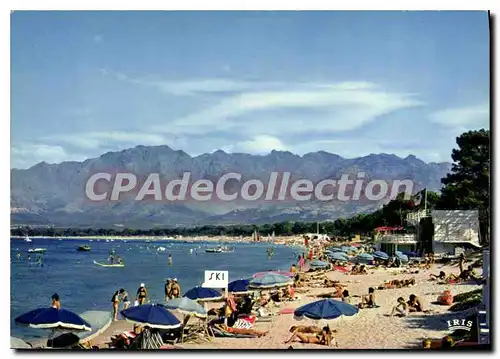 Moderne Karte Calvi De Sa Belle Plage Vers La Montagne