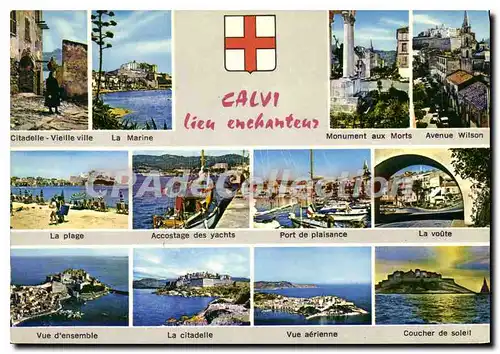 Moderne Karte Calvi Lieu Enchanteur