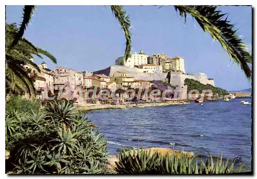 Moderne Karte Calvi Les Quais Et La Citadelle