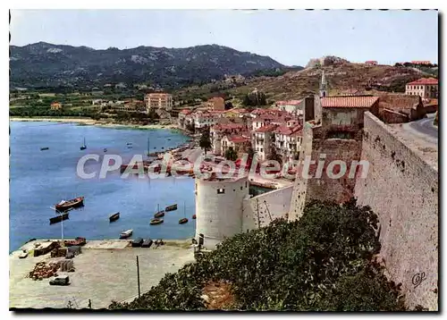 Moderne Karte Calvi La Ville Et Les Quais Vus De La Citadelle