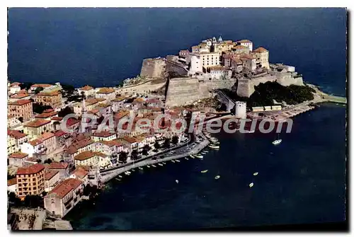 Moderne Karte Calvi Le Port Et La Citadelle