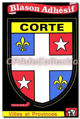 Moderne Karte Blason Adhesif Corte