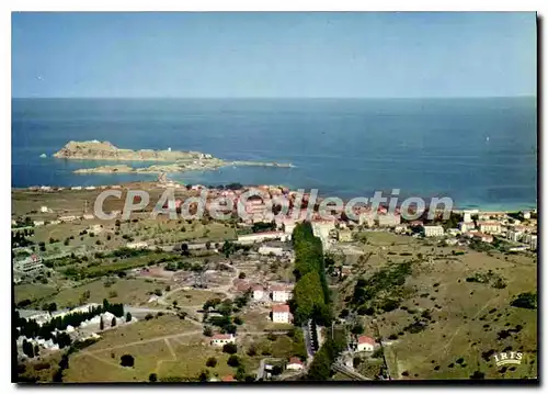 Moderne Karte Ile Rousse Vue D'Ensemble De La Ville