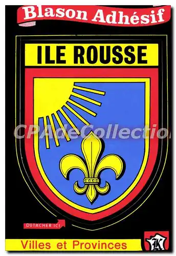 Moderne Karte Blason Adhesif Ile Rousse