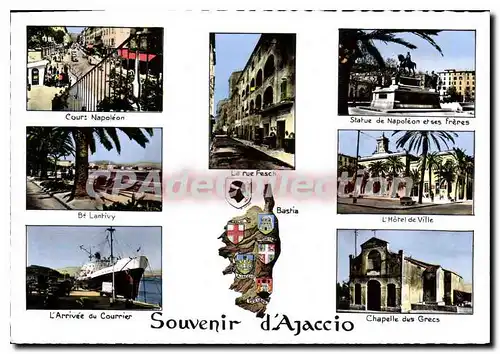 Cartes postales moderne Ajaccio souvenir rue Fesch Lantivy Chapelle Des Grecs