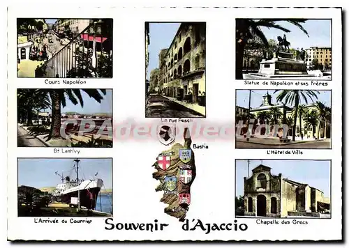 Moderne Karte Ajaccio souvenir De I'Artiste Heraldiste