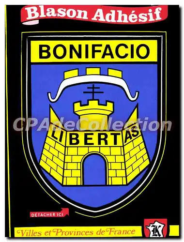 Moderne Karte Bonifacio Blason Adhesif Villes Et Provinces De France