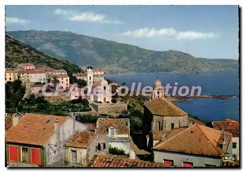 Moderne Karte Charmes Et Couleurs De La Corse Cargese Vue Partielle De La Ville