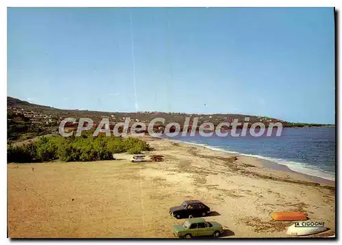 Moderne Karte Charmes Et Couleurs De La Corse Porticcio Une Vue De La Plage D'Agosta isolella