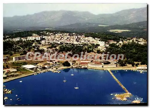 Moderne Karte Porto Vecchio Vue D'Ensemble Du Port Et De La Ville