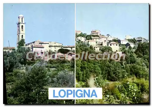 Cartes postales moderne Lopigna Vue Partielle Du Village Et I'Eglise Vue Generale