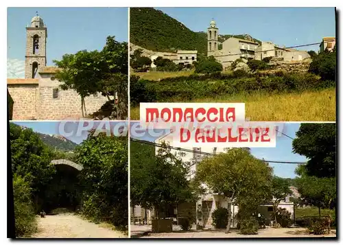 Moderne Karte Monaccia D'Aullene Corse Divers Aspects Du Village