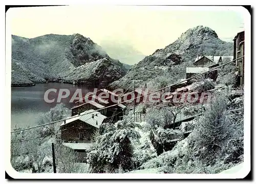 Moderne Karte Tolla I'Hiver Et Le Barrage Le Village
