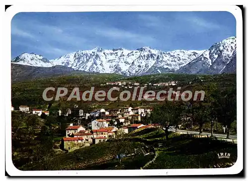 Moderne Karte Calacuccia Vue Generale La Chaine Du Monte Cinto Au Pied Lozzi