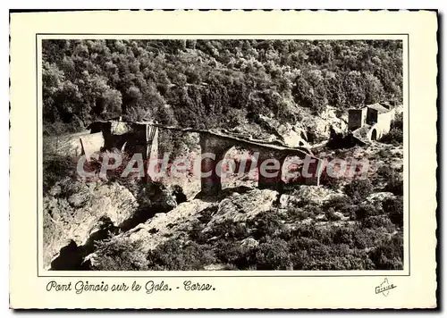 Moderne Karte La Corse Ile De Beaute Pont Genois Sur Le Golo