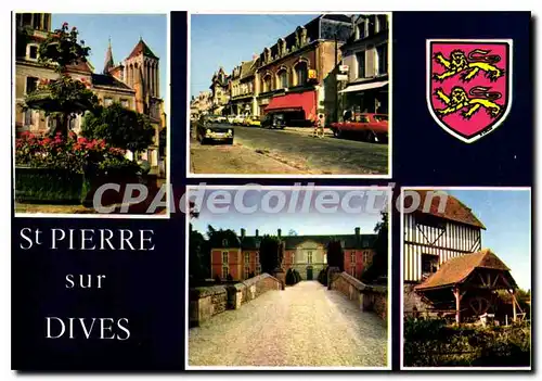 Cartes postales moderne Saint Pierre sur Dives La Mairie Moulin D'Ouville La Bientournee Chateau Du Robillard Lycee Agr