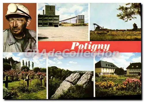 Cartes postales moderne Potigny Un Mineur Nouvelle Mine De Soumont Ancienne Mine cimetiere Polonais de Langannerie