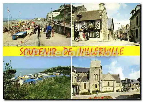 Cartes postales moderne Villerville La Descente La Rue Principale Le Camping Des Graves �glise