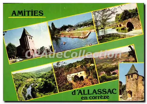 Cartes postales moderne Allassac L'Eglise Garavet Plage Le Pont Du Saillant Comborn