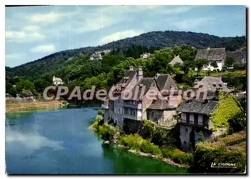 Moderne Karte Argentat Vieilles Maisons Sur Les Bords De La Dordogne