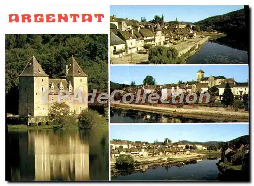 Moderne Karte Argentat Chateau Gibanel Vieilles Maisons Sur La Dordogne