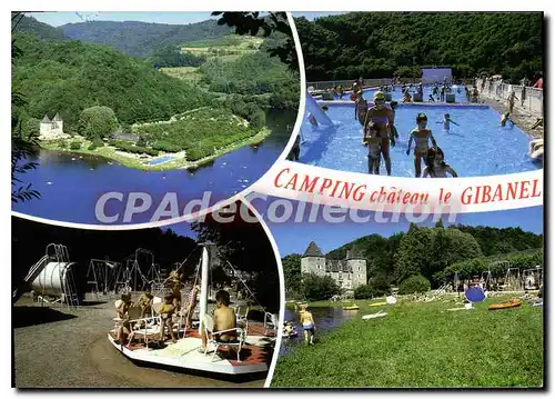 Moderne Karte Argentat Camping Chateau Le Gibanel