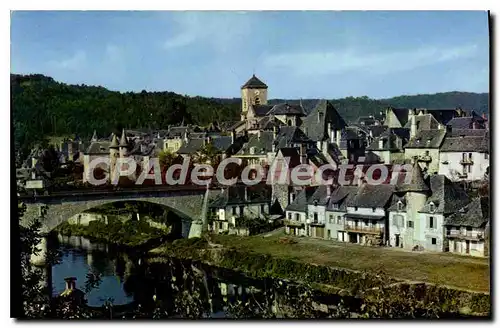 Moderne Karte Argentat Vue D'Ensemble Le Pont Sur La Dordogne