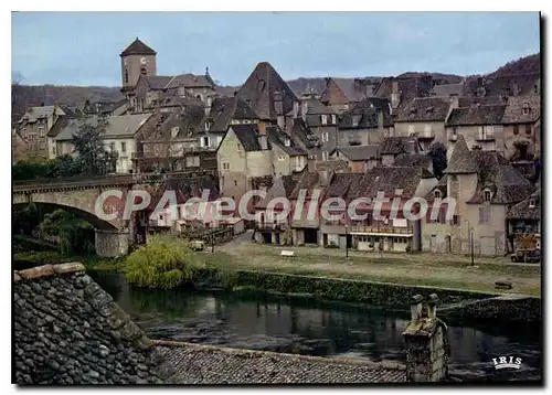 Moderne Karte Argentat Vue D'Ensemble Vallee De La Dordogne