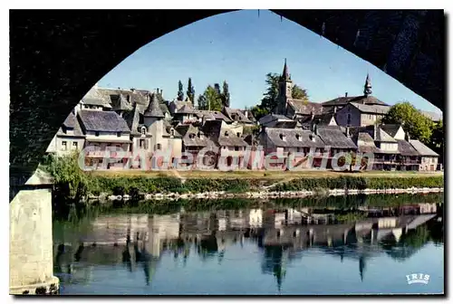 Moderne Karte Argentat Vieilles Maisons Au Bord De La Dordogne