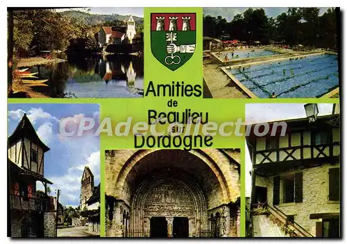 Cartes postales moderne Beaulieu Sur Dordogne L'Eglise Romane La Piscine La Chapelle