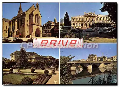 Moderne Karte Brive �glise saint martin la Poste le th��tre square Charles-Bondy