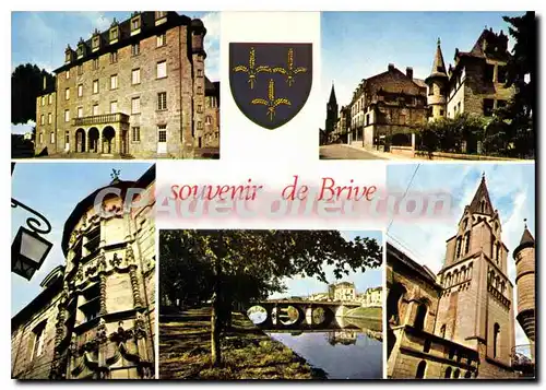 Moderne Karte Souvenir De Brive rue des echevins