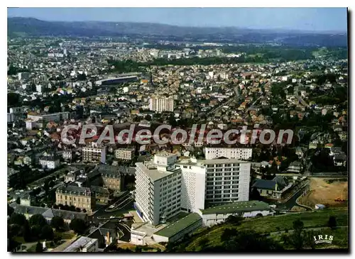 Moderne Karte Brive En Avion Au Dessus De